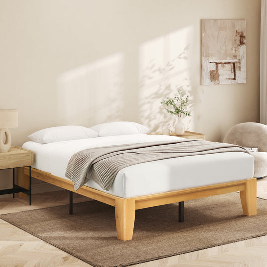 Premium Solid Wood and Sturdy Structure Platform Bed Frame, Queen